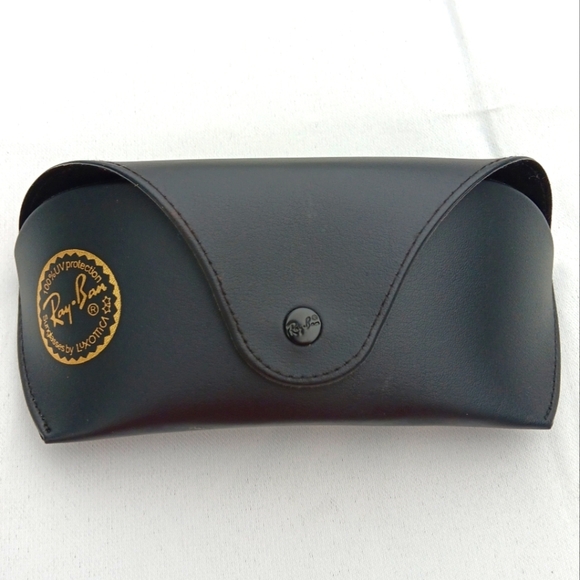 Genuine Ray-Ban Sunglass Case Only Luxottica Sunglasses Snap Closure Black - Picture 1 of 5